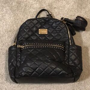 Like new BEBE black quilted baby diaper bag backpack